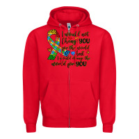 Red autism awareness Zipper Hoodie - Artiststas