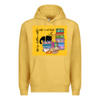 Antique Gold life is better with cats and books Premium Hoodie - TumblerDesignByShophia