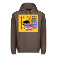 Coffee life is better with cats and books Premium Hoodie - TumblerDesignByShophia