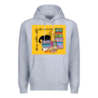Heather Grey life is better with cats and books Premium Hoodie - TumblerDesignByShophia