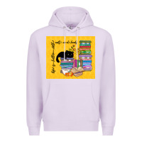 Lilac life is better with cats and books Premium Hoodie - TumblerDesignByShophia