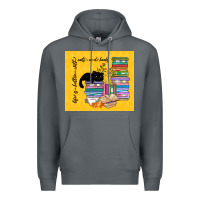 Rock life is better with cats and books Premium Hoodie - TumblerDesignByShophia