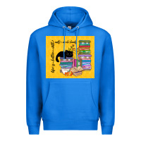 True Royal life is better with cats and books Premium Hoodie - TumblerDesignByShophia