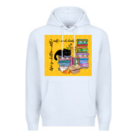 White life is better with cats and books Premium Hoodie - TumblerDesignByShophia