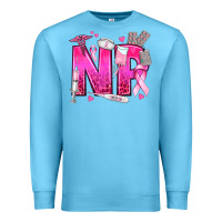 Ocean Blue breast cancer np nurse practitioner Premium Sweatshirt - texasbilliewilder