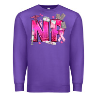 Purple breast cancer np nurse practitioner Premium Sweatshirt - texasbilliewilder