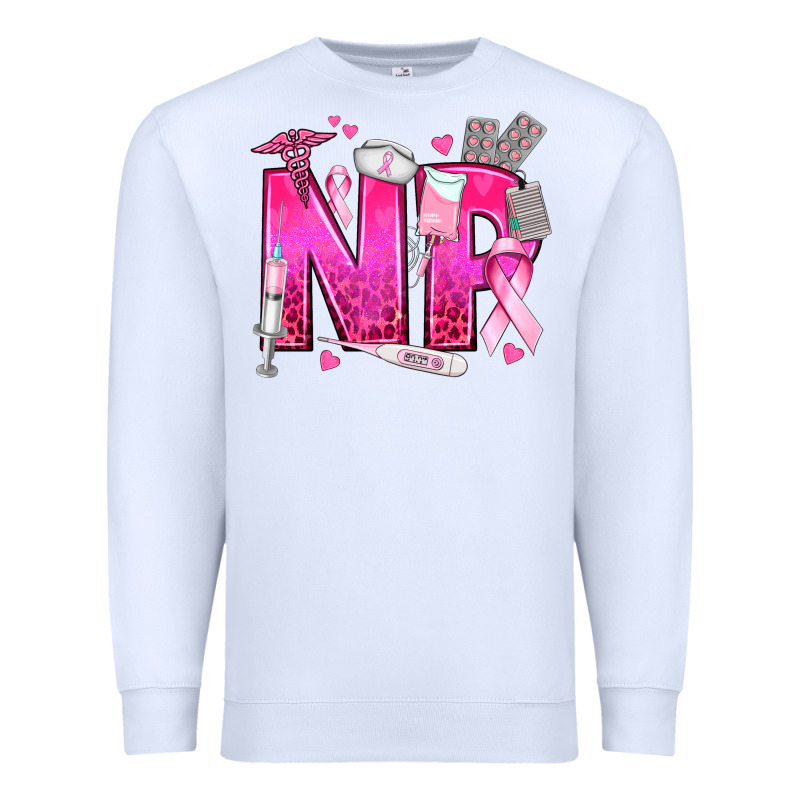 Breast Cancer Np Nurse Practitioner Premium Sweatshirt by texasbilliewilder | Teevron