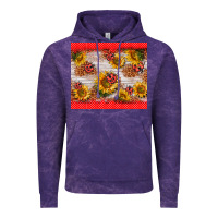 Cloud Purple ladybug sunflower Vintage Hoodie - BarkalooDesign