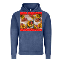 Vintage Denim ladybug sunflower Vintage Hoodie - BarkalooDesign