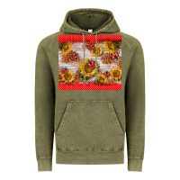 Vintage Olive ladybug sunflower Vintage Hoodie - BarkalooDesign