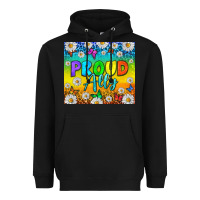 Black LGBTQ+ proud ally with daisy Heavyweight Hoodie - NancyCooperArtShop