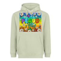 Matcha LGBTQ+ proud ally with daisy Heavyweight Hoodie - NancyCooperArtShop