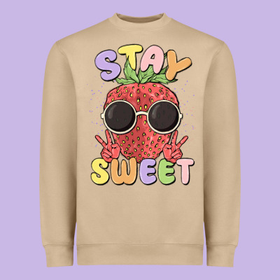 Stay Sweet Heavyweight Sweatshirt Designed By Maliassmallbusiness