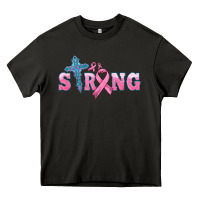 Asphalt strong with cross ribbon Heavy Core Tee - HRA Design Shop