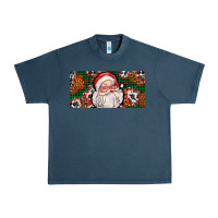 Midnight Navy christmas with santa Urban Heavy Tee - AdoDesignShop