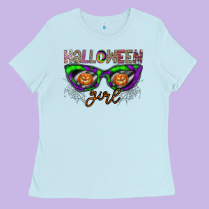 Halloween Girl Ladies Tee Designed By Cowhidedigitalart