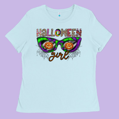Halloween Girl Ladies Tee Designed By Cowhidedigitalart
