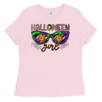 Bubblegum Pink halloween girl Ladies Tee - CowhideDigitalArt
