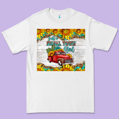 Just A Small Town Girl With Car Premium Tee Designed By Hra Design Shop