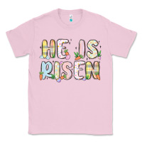 Bubblegum Pink he is risen Classic Tee - MaliasSmallBusiness