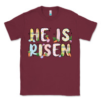 Burgundy he is risen Classic Tee - MaliasSmallBusiness