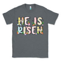 Charcoal Heather he is risen Classic Tee - MaliasSmallBusiness