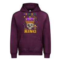Mauve Wine Skull Mardi Gras king Urban Hoodie - FaDigitalArtStudio