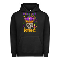 Pigment Black Skull Mardi Gras king Urban Hoodie - FaDigitalArtStudio
