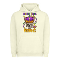 Pigment Pistachio Skull Mardi Gras king Urban Hoodie - FaDigitalArtStudio