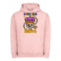 Pigment Salmon Skull Mardi Gras king Urban Hoodie - FaDigitalArtStudio