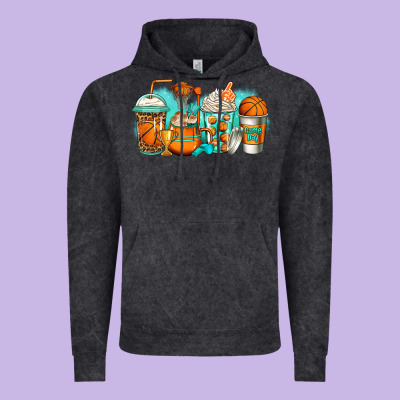 Basketball Coffee Cups Vintage Hoodie Designed By Jasminsmagicworld