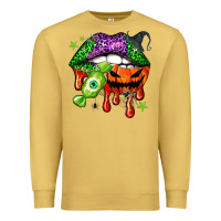 Antique Gold Halloween lips Premium Sweatshirt - NancyCooperArtShop