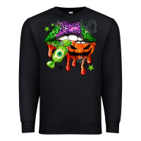 Black Halloween lips Premium Sweatshirt - NancyCooperArtShop