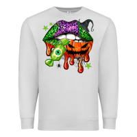 Dove Grey Halloween lips Premium Sweatshirt - NancyCooperArtShop