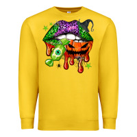Lemon Halloween lips Premium Sweatshirt - NancyCooperArtShop