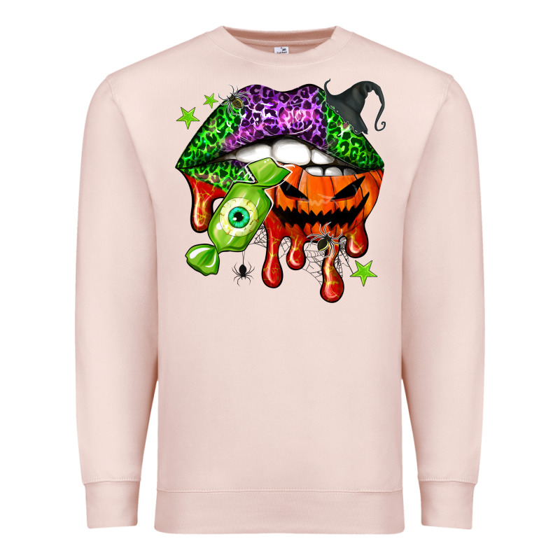 Halloween Lips Premium Sweatshirt by NancyCooperArtShop | Teevron