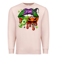 Pale Pink Halloween lips Premium Sweatshirt - NancyCooperArtShop