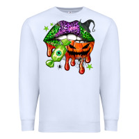 White Halloween lips Premium Sweatshirt - NancyCooperArtShop