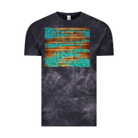 Cloud Black turquoise  leather and wooden pattern tumbler Vintage Tee - Jasminsmagicworld