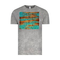 Cloud Rock turquoise  leather and wooden pattern tumbler Vintage Tee - Jasminsmagicworld