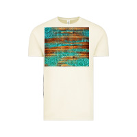 Vintage Arctic turquoise  leather and wooden pattern tumbler Vintage Tee - Jasminsmagicworld