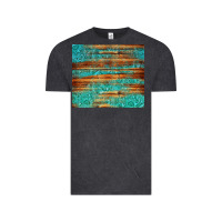 Turquoise  Leather And Wooden Pattern Tumbler Vintage Tee | Teevron