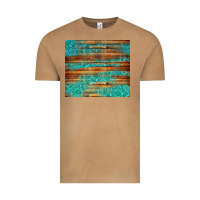 Vintage Camel turquoise  leather and wooden pattern tumbler Vintage Tee - Jasminsmagicworld