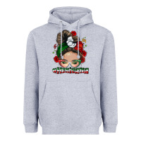 Heather Grey Mexicana messy bun Heavyweight Hoodie - NancyCooperArtShop