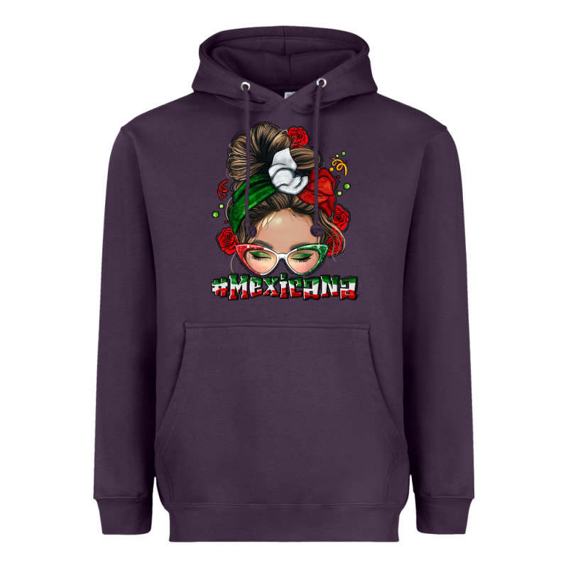 Mexicana Messy Bun Heavyweight Hoodie by NancyCooperArtShop | Teevron