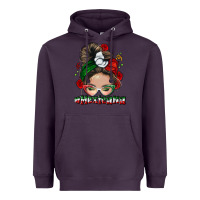 Plum Mexicana messy bun Heavyweight Hoodie - NancyCooperArtShop