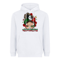 White Mexicana messy bun Heavyweight Hoodie - NancyCooperArtShop