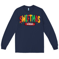 Navy swiftmas season Long Sleeve Tee - MaliasSmallBusiness