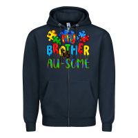 Navy my brother is au some a Zipper Hoodie - Artiststas