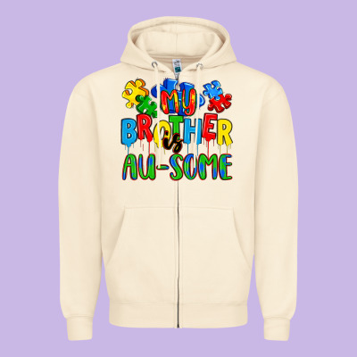 My Brother Is Au Some A Zipper Hoodie Designed By Artiststas